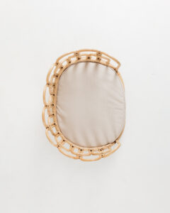 Flos handcrafted rattan pet bed lifestyle shot