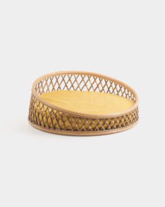 Nidum pet bed criss-cross rattan weaving detail - sturdy handwoven construction