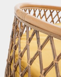 Nidum designer pet furniture - sustainable rattan dog bed with minimalist aesthetic