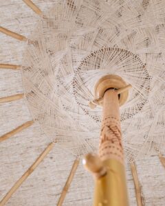 Jawa parasol made from jute and cotton blend
