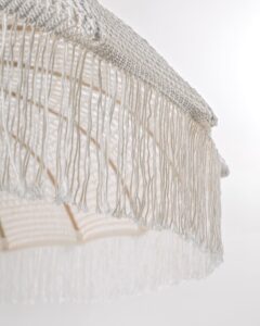 Close-up of Timur macrame parasol canopy detail