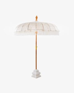 Timur parasol with handcrafted macrame canopy